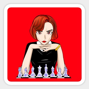 beth harmon the chess master in queen's gambit Sticker